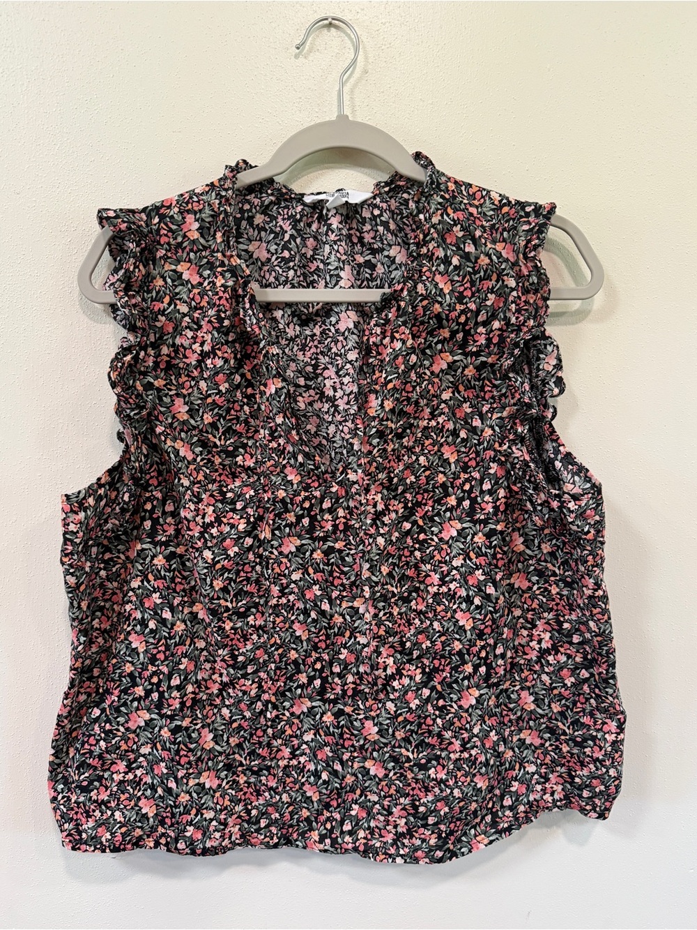 BB Dakota by Steve Madden Sleeveless Floral Top 100% Cotton